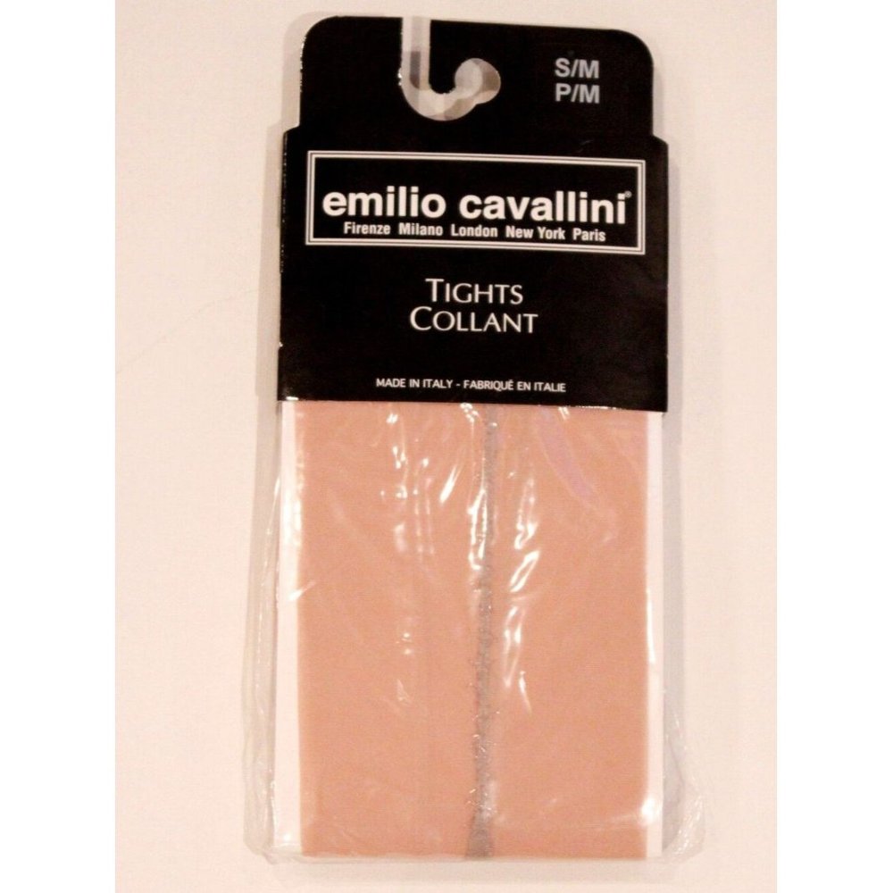 EMILIO CAVALLINI Tights COLLANTS Made in Italy NATURAL - SILVER S/M